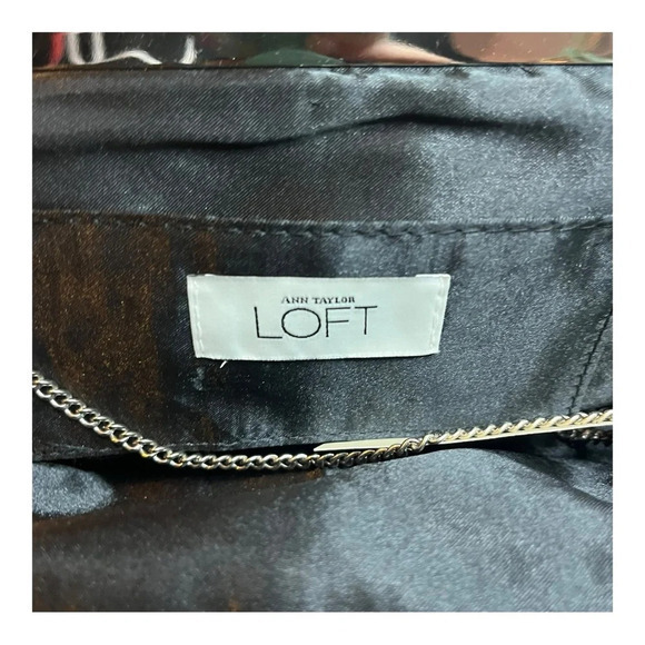 Ann Taylor LOFT Black Sequin Clutch Bag Purse Evening Cocktail 10.5"X4.5" NWT - Picture 6 of 7